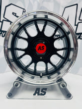 15” AS- 7567 5x100 & 5x114 black  machine lip wheels